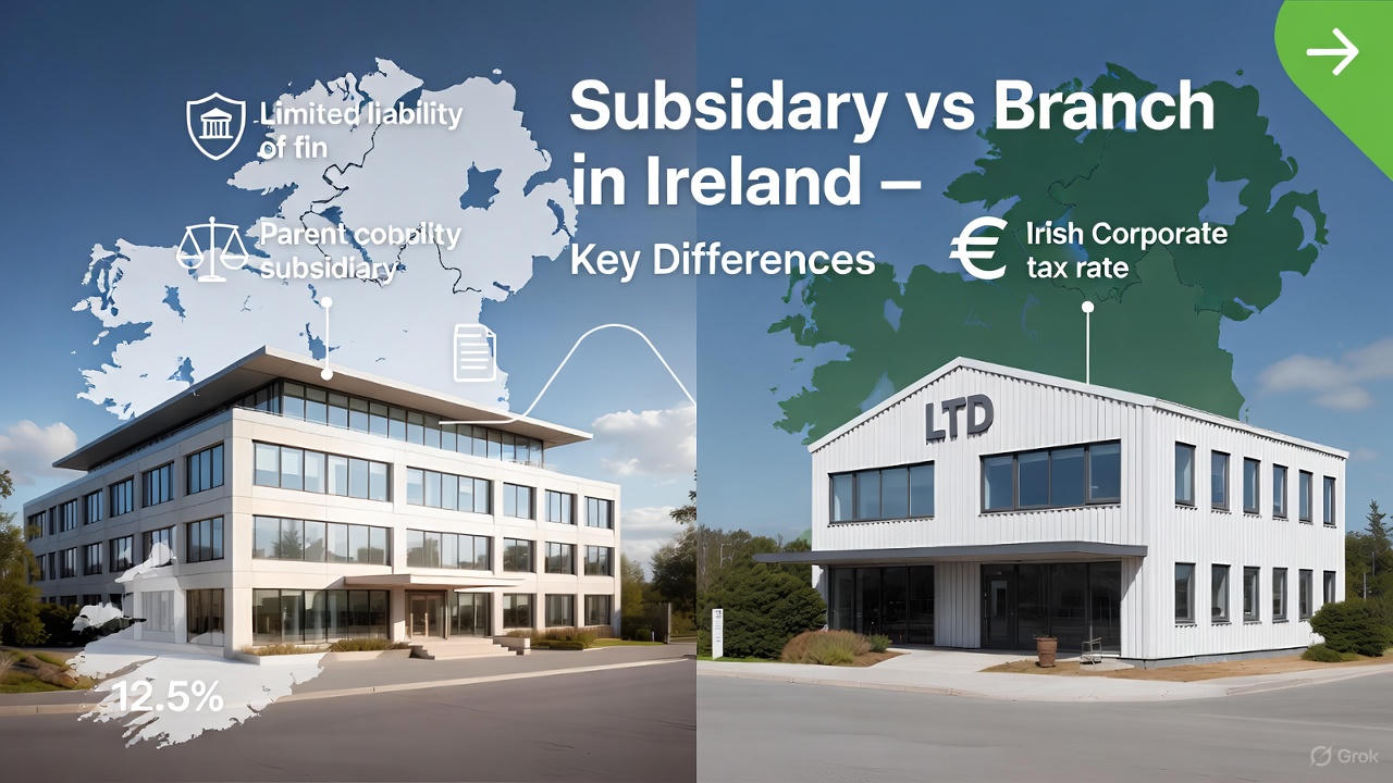 Subsidiary vs Branch in Ireland – Key Differences