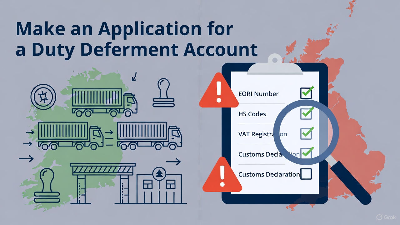 Make an Application for a Duty Deferment Account