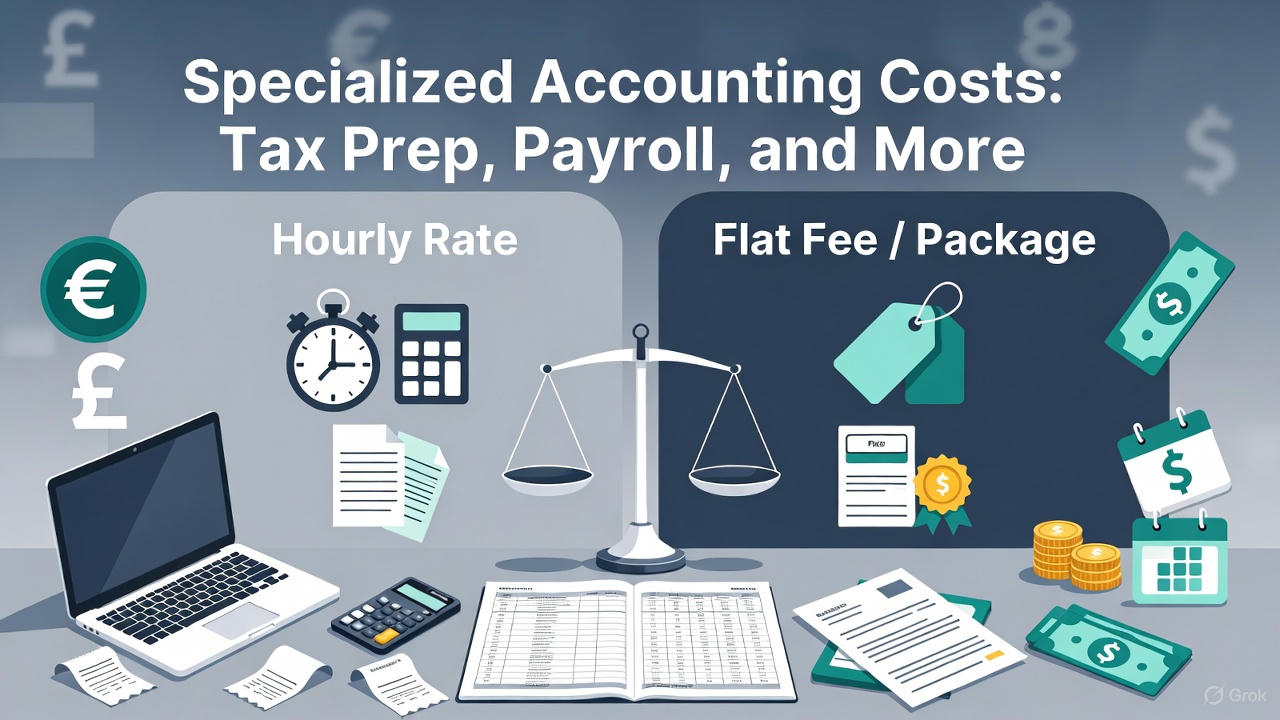 Specialized Accounting Costs Tax Prep, Payroll, and More