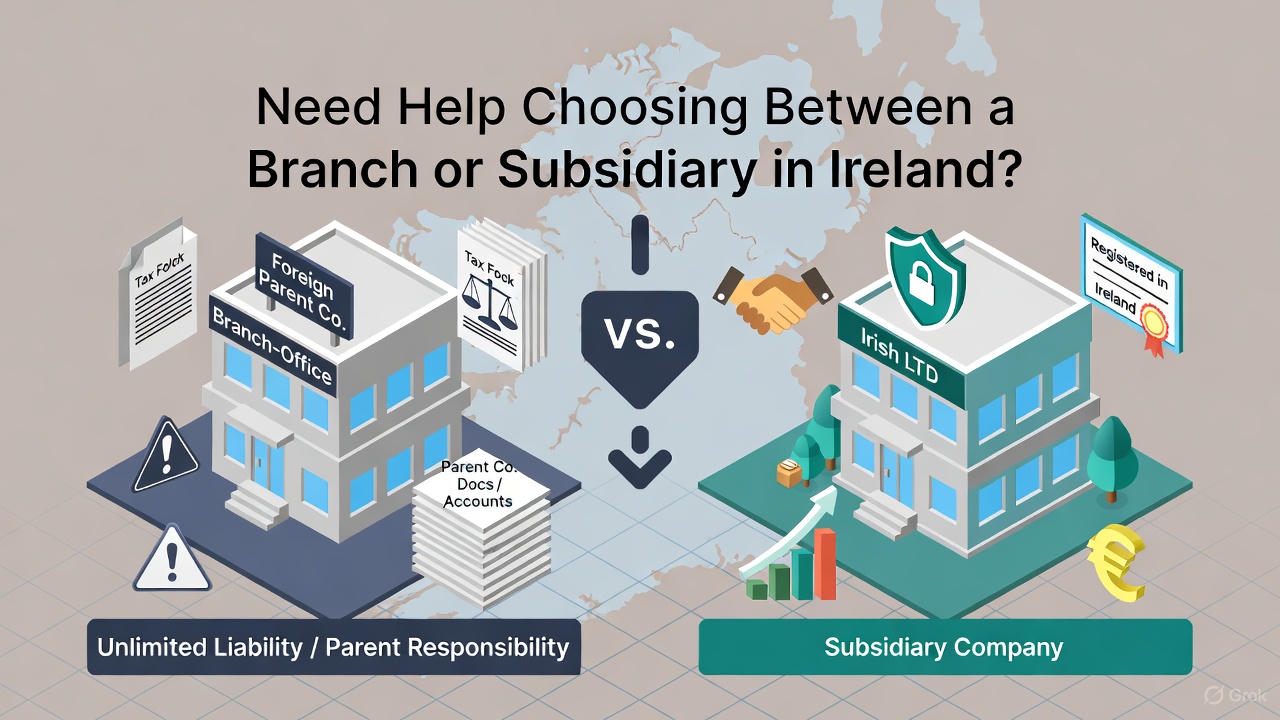 Need Help Choosing Between a Branch or Subsidiary in Ireland?