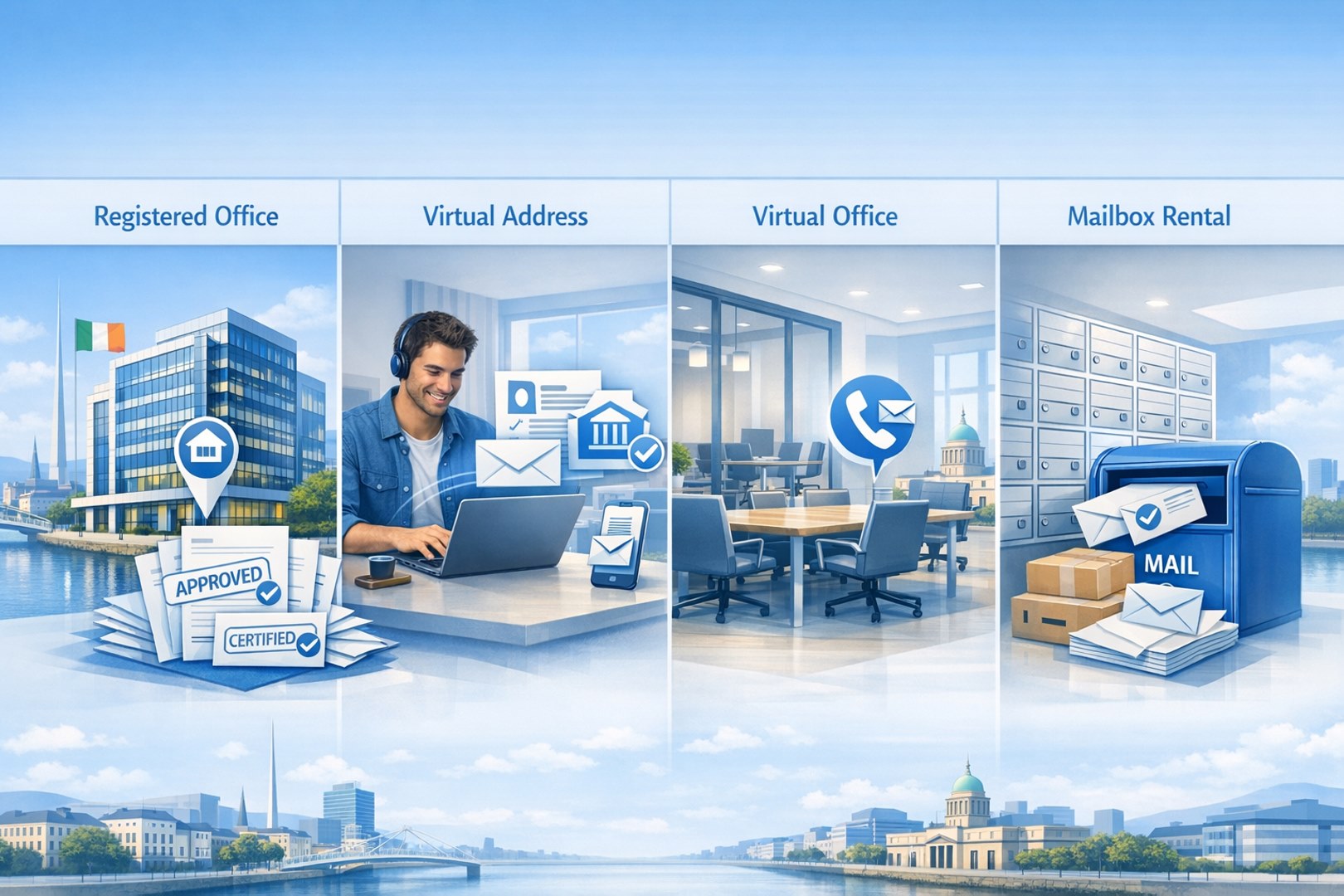 Virtual Address vs Virtual Office vs Registered Office vs Mailbox Rental What's the Difference?