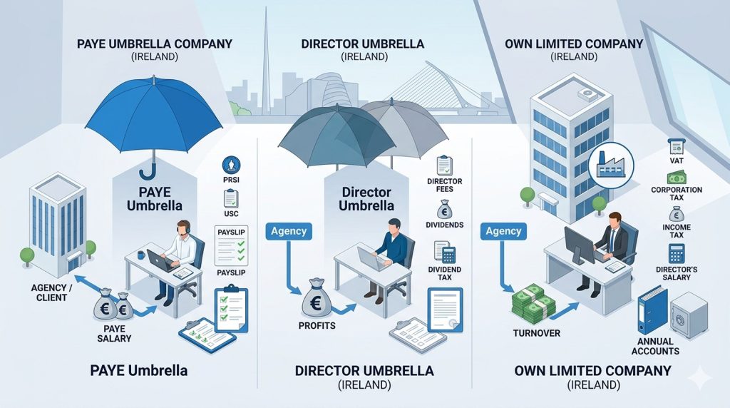 PAYE Umbrella vs Director Umbrella vs Limited Company The Full Comparison
